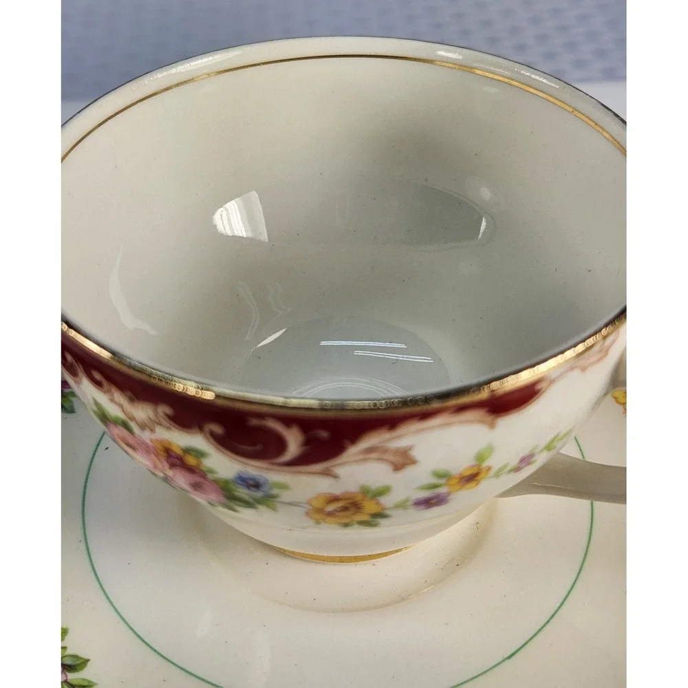 Pope Gosser Bone China Teacup & Saucer Set